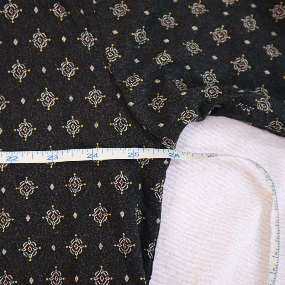 Chaps Ralph Lauren Mens Large Black Geometric Medallion Cotton L Shirt 93747 - Picture 6 of 8